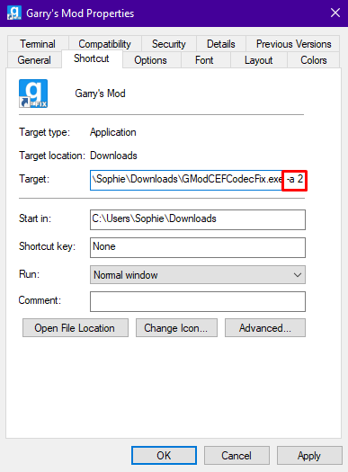 GModCEFCodecFix Shortcut with Auto-mode